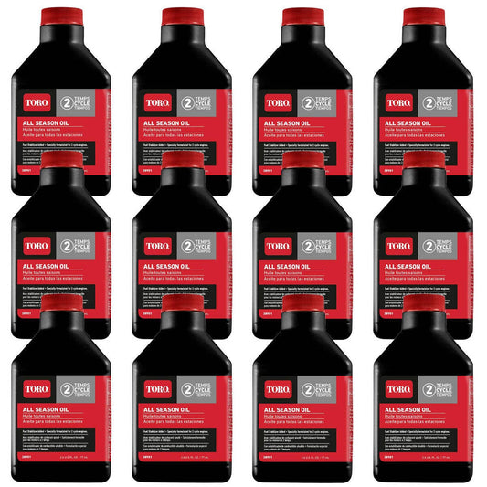 Bethesda Industrial 12PK Toro 38901 All Season 2-Cycle Engine Oil w/ Fuel Stabilizer 2.6 OZ
