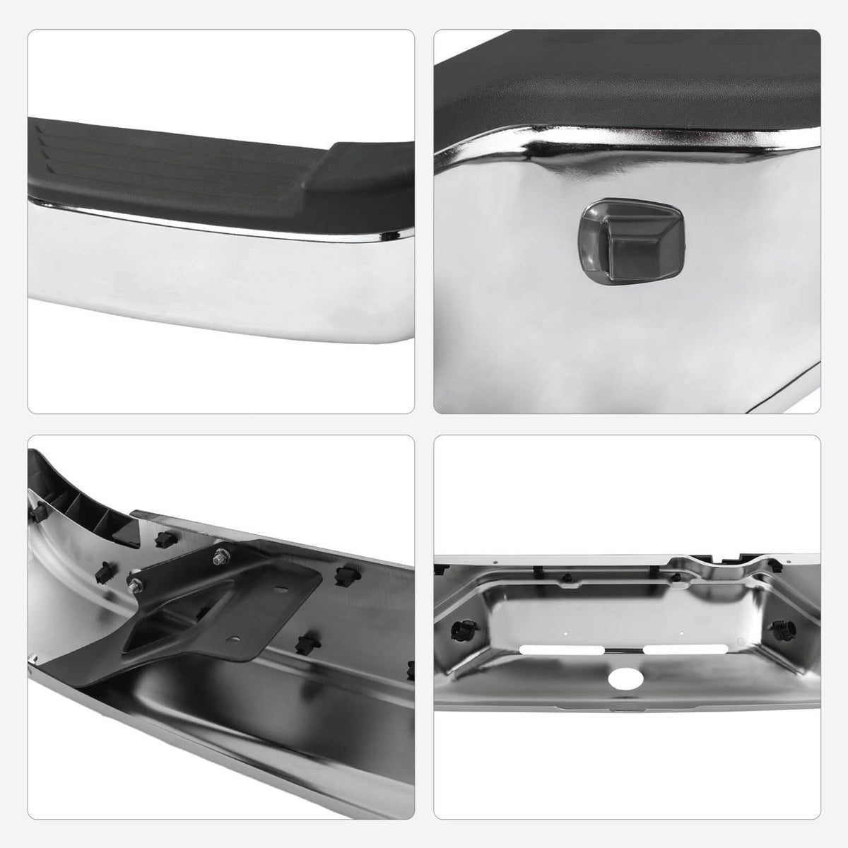 Bethesda Industrial Chrome Steel Rear Step Bumper Assembly for 2005-2011 Dodge Dakota Truck