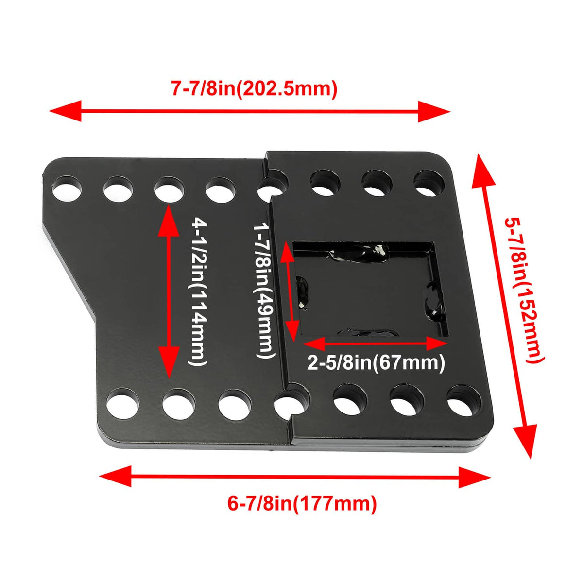 Bethesda Industrial Universal Black Steel Snowplow part Mount Drop Brackets Lift Extension Kit