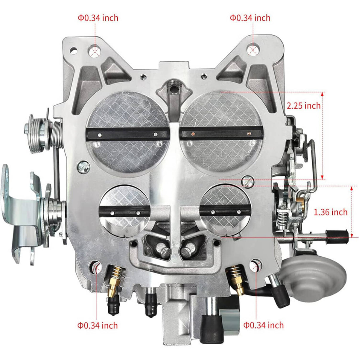 Bethesda Industrial 4 Barrel 4MV Rochester Quadrajet Carburetor For Chevy 327 350 427 454 750 CFM