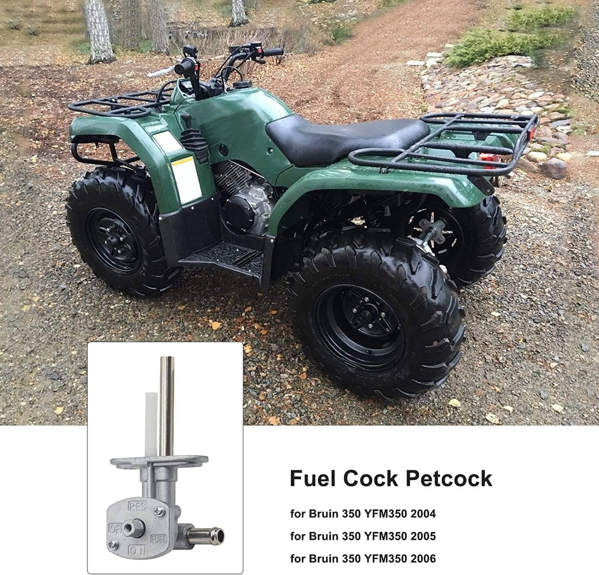 Bethesda Industrial Fuel Valve Petcock Tank Switch and Lever Screw For Yamaha Grizzly YFM660 02-08
