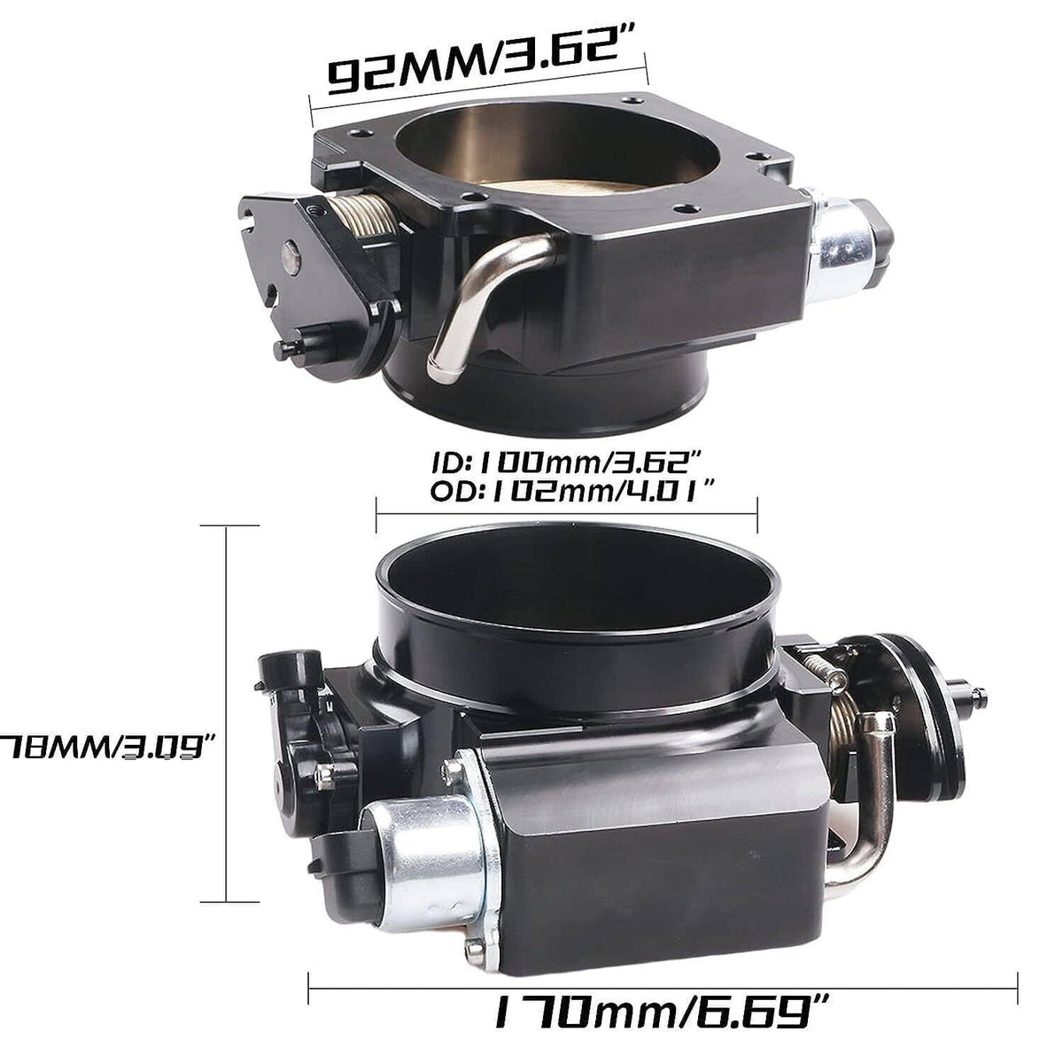Bethesda Industrial 92mm Throttle Body+TPS IAC+Adapter Plate Fit For Chevy GM Gen III LSX LS LS1 LS2