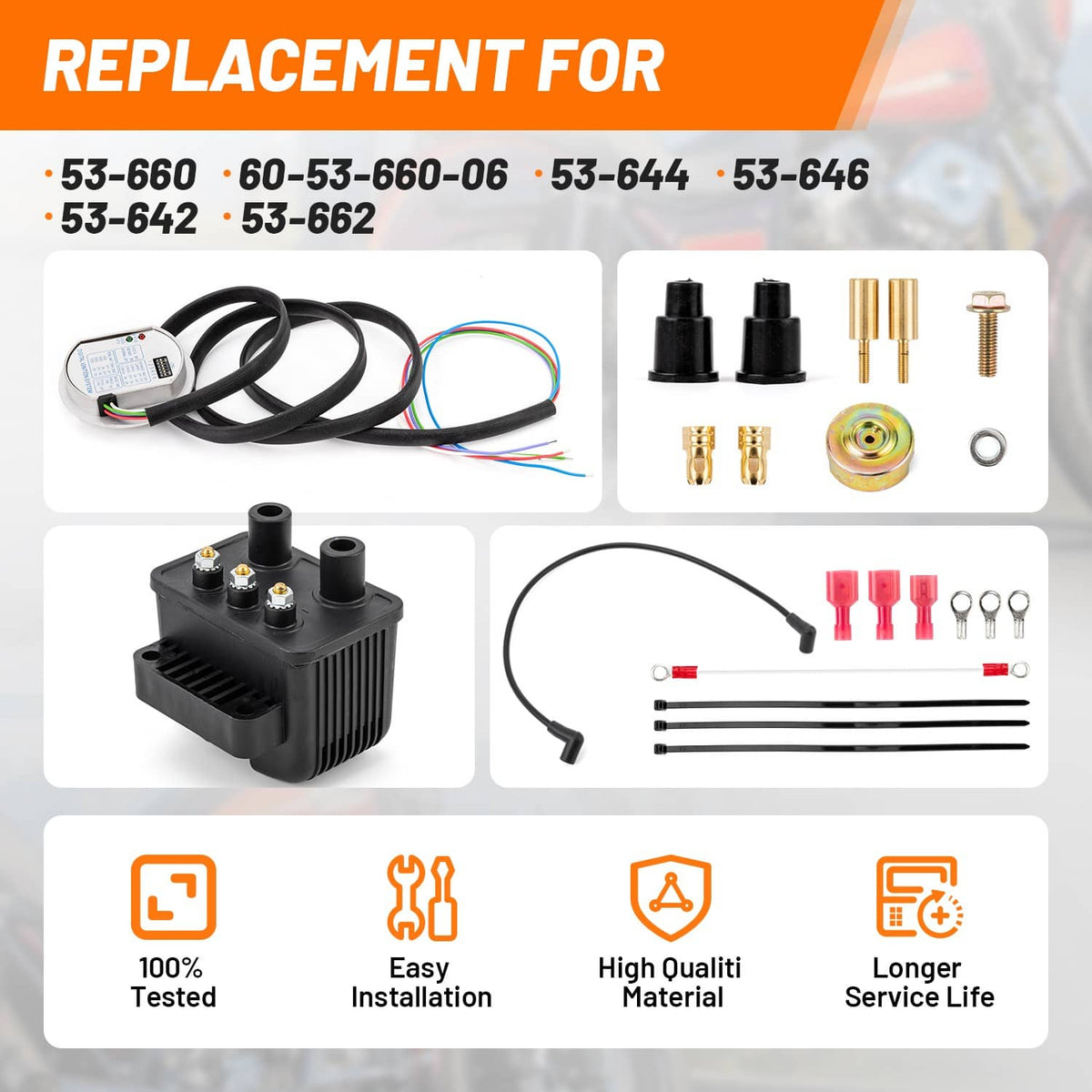 Bethesda Industrial US 53-660  Single Fire Programmable Ignition Kit For Big Twin Evo 53-644