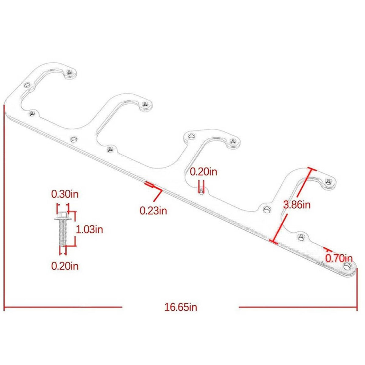 Bethesda Industrial D581 Aluminum Coil Bracket Valve Cover for LS Square 4.8/5.3/5.7/6.0/6.2L LS1