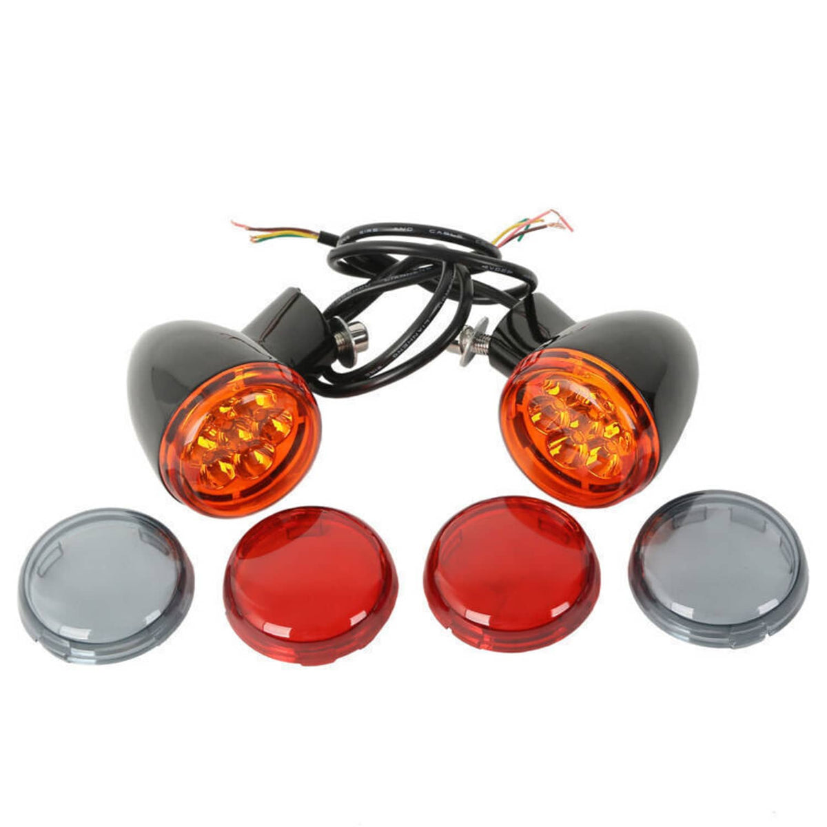 Bethesda Industrial Rear LED Turn Signals Light Bracket Fit For 1992-22 Harley Sportster XL 883 1200