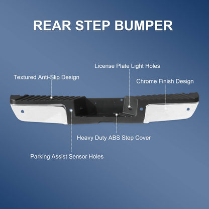 Bethesda Industrial For 2008-2016 Ford F250 F350 Super Duty Rear Step Bumper Assembly w/ Sensor Hole