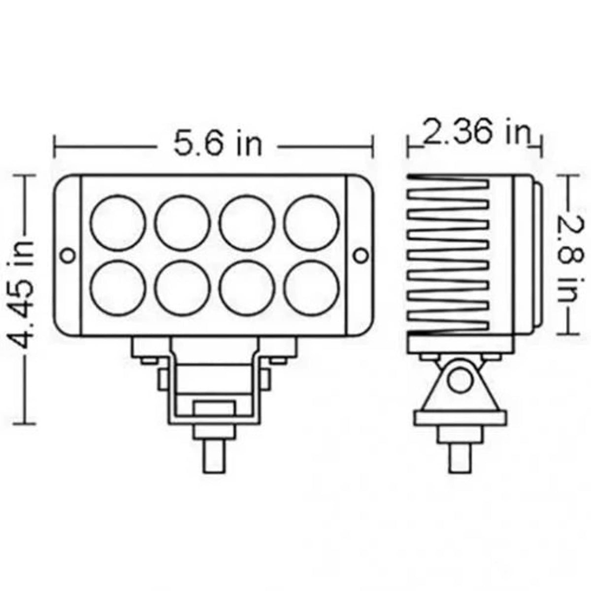 Bethesda Industrial Red Rooster® LED Work Light - 24W Rectangular Flood Beam