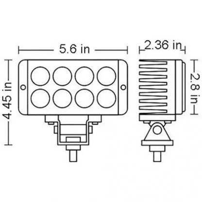 Bethesda Industrial Red Rooster® LED Work Light - 24W Rectangular Flood Beam