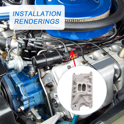 Bethesda Industrial Dual Plane Aluminum Intake Manifold Fits Ford Small Block Windsor V8 5.8L 351W