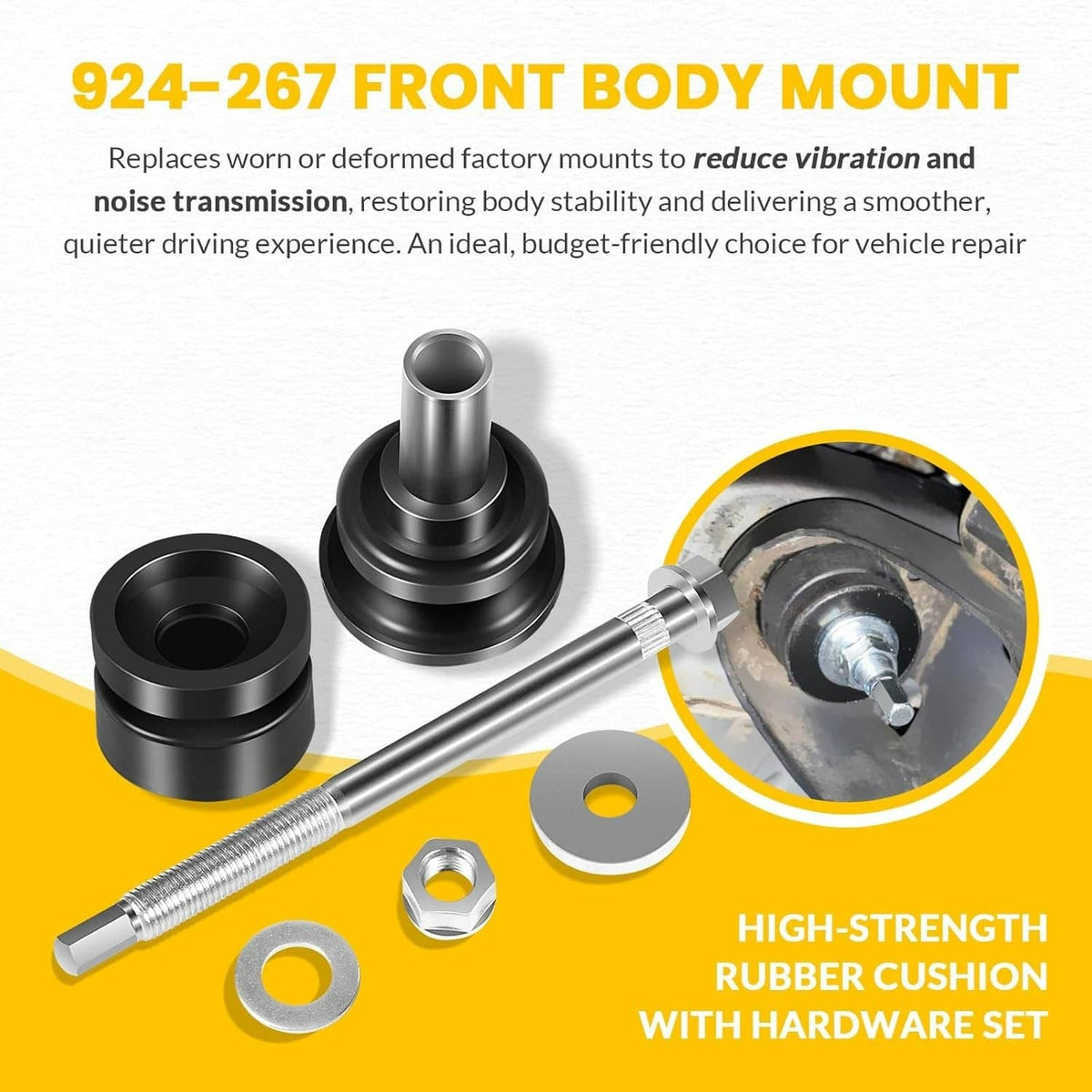 Bethesda Industrial 924-267 Front Body Mount for Toyota Tacoma 2005-2021 Body Position #1