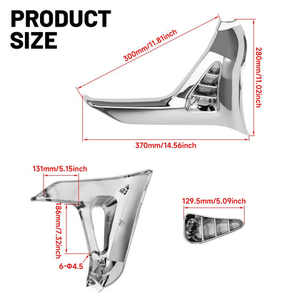Bethesda Industrial For Honda GoldWing GL1800 01 2002-2011 Chrome Left + Right Parts Triangle Cover