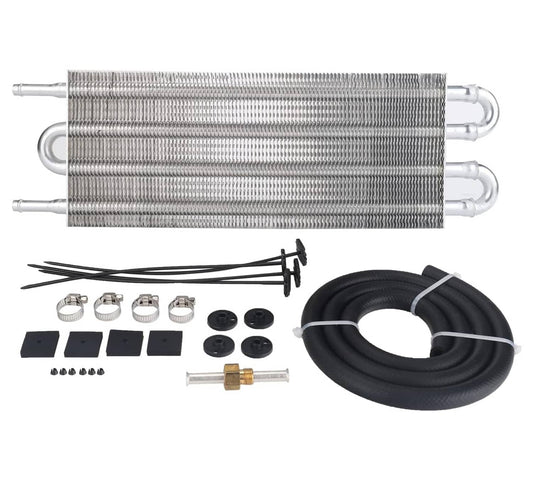 Bethesda Industrial 4-Row Radiator Auto-Manual Transmission Oil Cooler + Hose /Mounting Kit Aluminum
