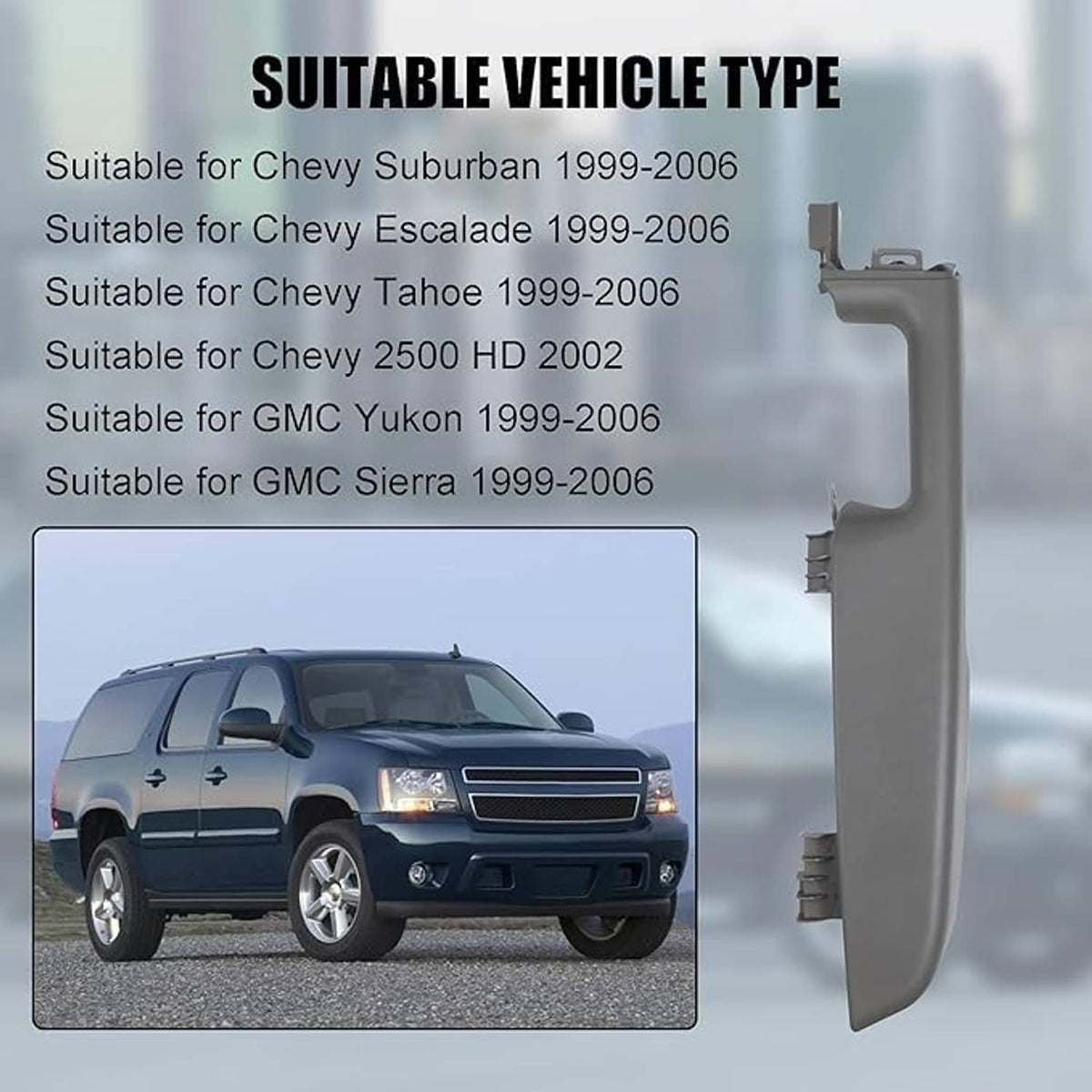 Bethesda Industrial Front Driver Left Side Door Armrest Handle for 1999-2006 Select Chevrolet/GMC