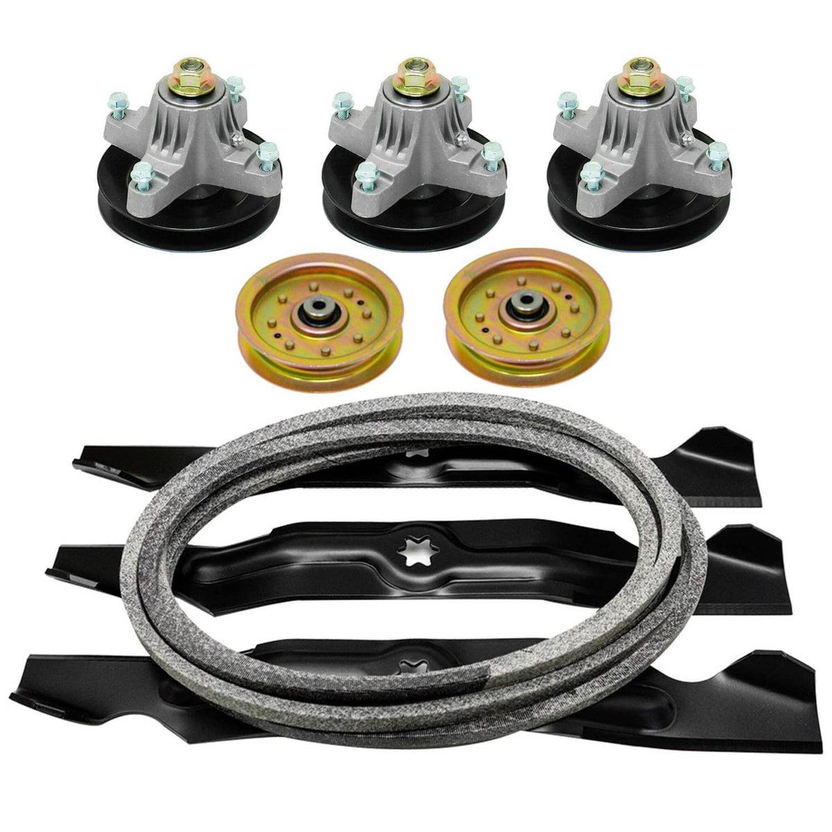 Bethesda Industrial 50" Deck Spindle Blade Belt Idler Kit Combo fits Cub Cadet LTX1050KH LTX1050KW