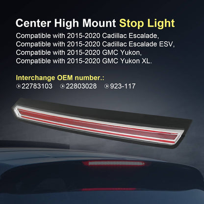 Bethesda Industrial FOR GMC YUKON CADILLAC ESCALADE THIRD BRAKE LIGHT HIGH MOUNT STOP LAMP 2015-2020