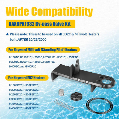 Bethesda Industrial HAXBPK1932 by-Pass Valve Kit for Hayward H2001 H1501 H2501, Made After 10/28/20