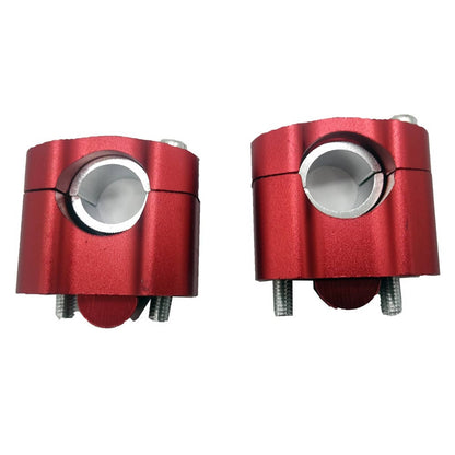 Bethesda Industrial 7/8" to 1 1/8" HandleBar Risers Mount Clamps Adaptor for Dirt Pit Bike(RED)