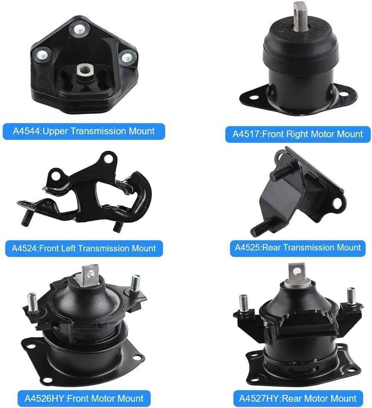 Bethesda Industrial 6Pcs Engine Mount & Trans Mounts Kits For 03-07 Honda Accord 3.0L A4527HY A4526H