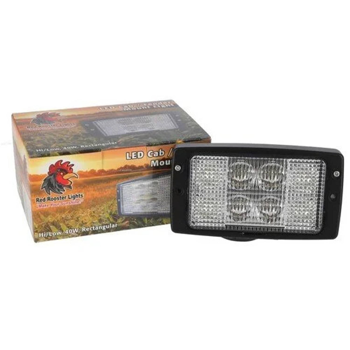Bethesda Industrial Red Rooster® LED Cab / Fender Mount Light Rectangular Hi/Lo