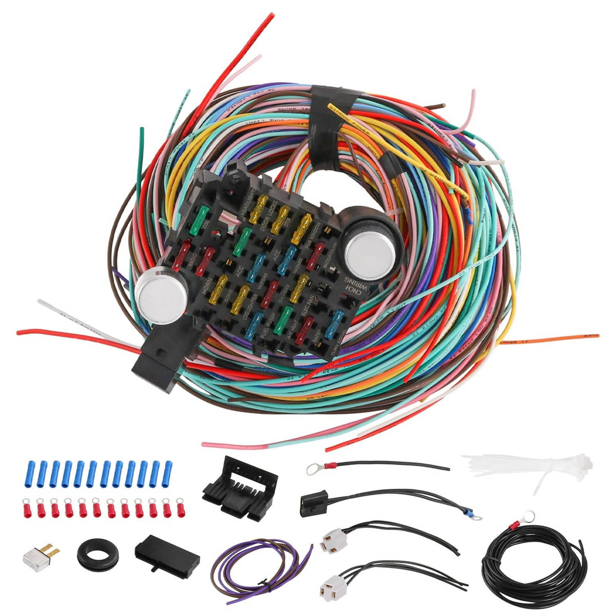 Bethesda Industrial 21 Circuit Wiring Harness Fit Chevy Ford Hotrods Universal Extra Long Wire