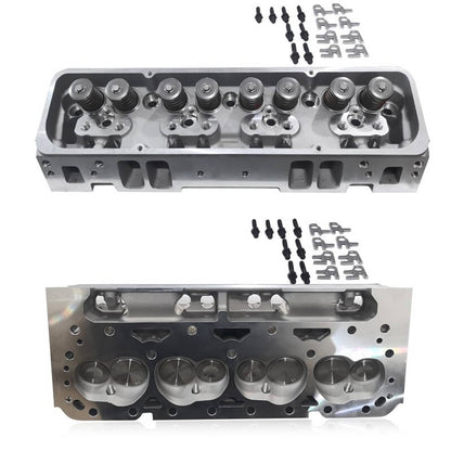 Bethesda Industrial 2x Aluminum Cylinder Heads Fit For SBC Chevy 350 190cc 64cc 2.02/1.60 Angle New