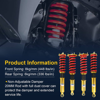 Bethesda Industrial Coilovers Kits For 2006-2012 Lexus IS350 IS250 Shock Absorbers Struts Adj Height