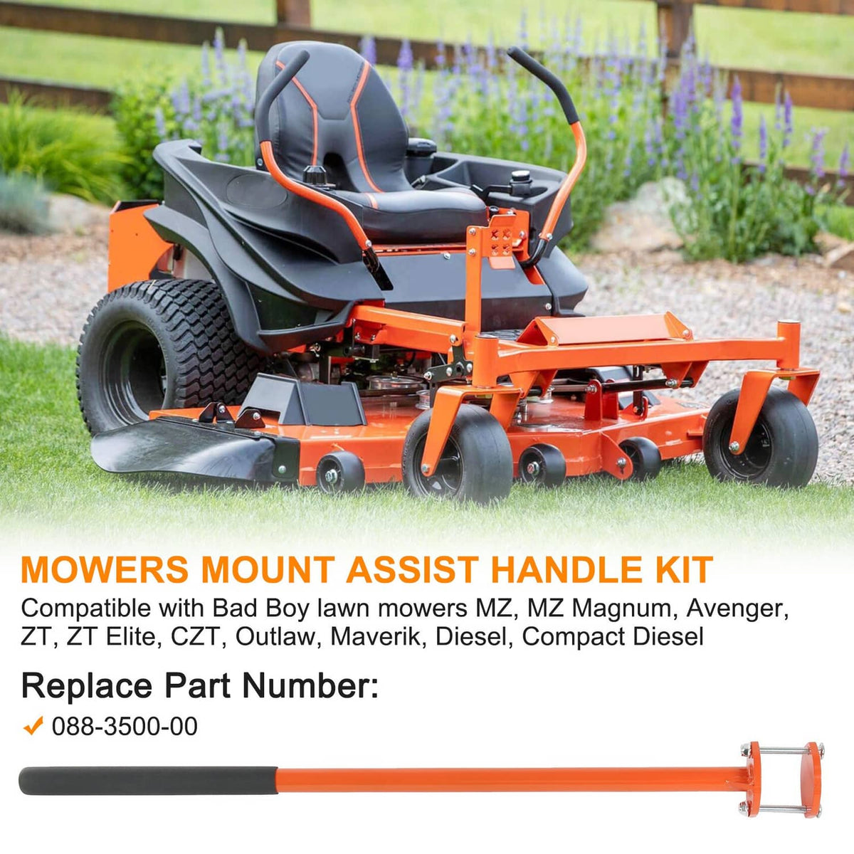 Bethesda Industrial 088-3505-00 088-3500-00 Mount Assist Handle Kit For Bad Boy Zero Turn Mowers