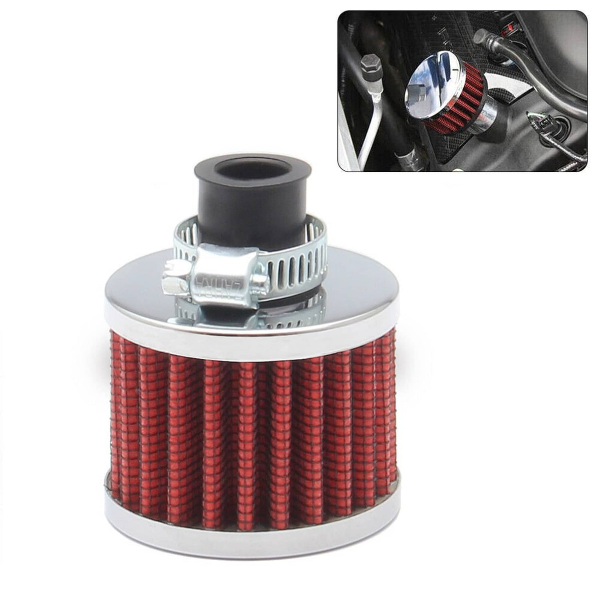 Bethesda Industrial NEW 12mm Cold Air Intake Filter Turbo Vent Case Car Breather Valve Cover
