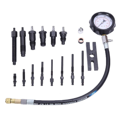 Bethesda Industrial 16 Pcs Diesel Engine Compression Gauge Tester Cylinder Pressure Test Tool Kit