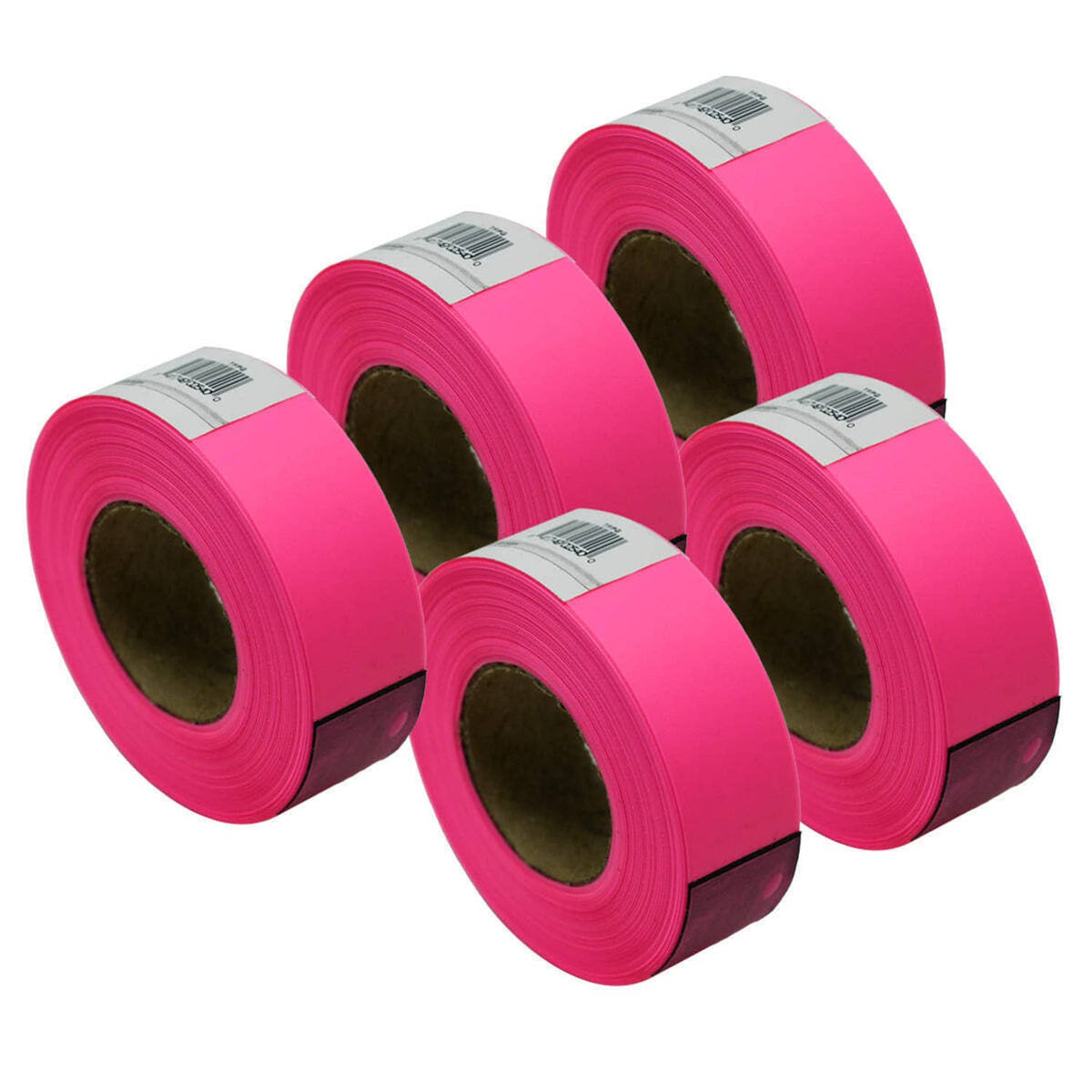 Bethesda Industrial 5PK Marking Tape Solid Pink Glow
