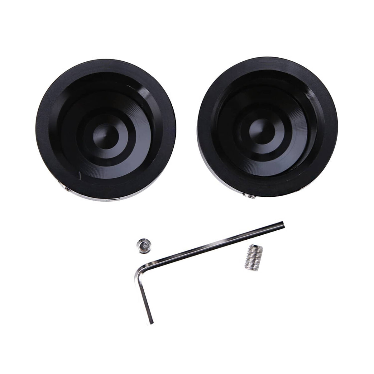 Bethesda Industrial Black Front Axle Cap Nut Covers Fit for Harley Touring Street Road Glide King US