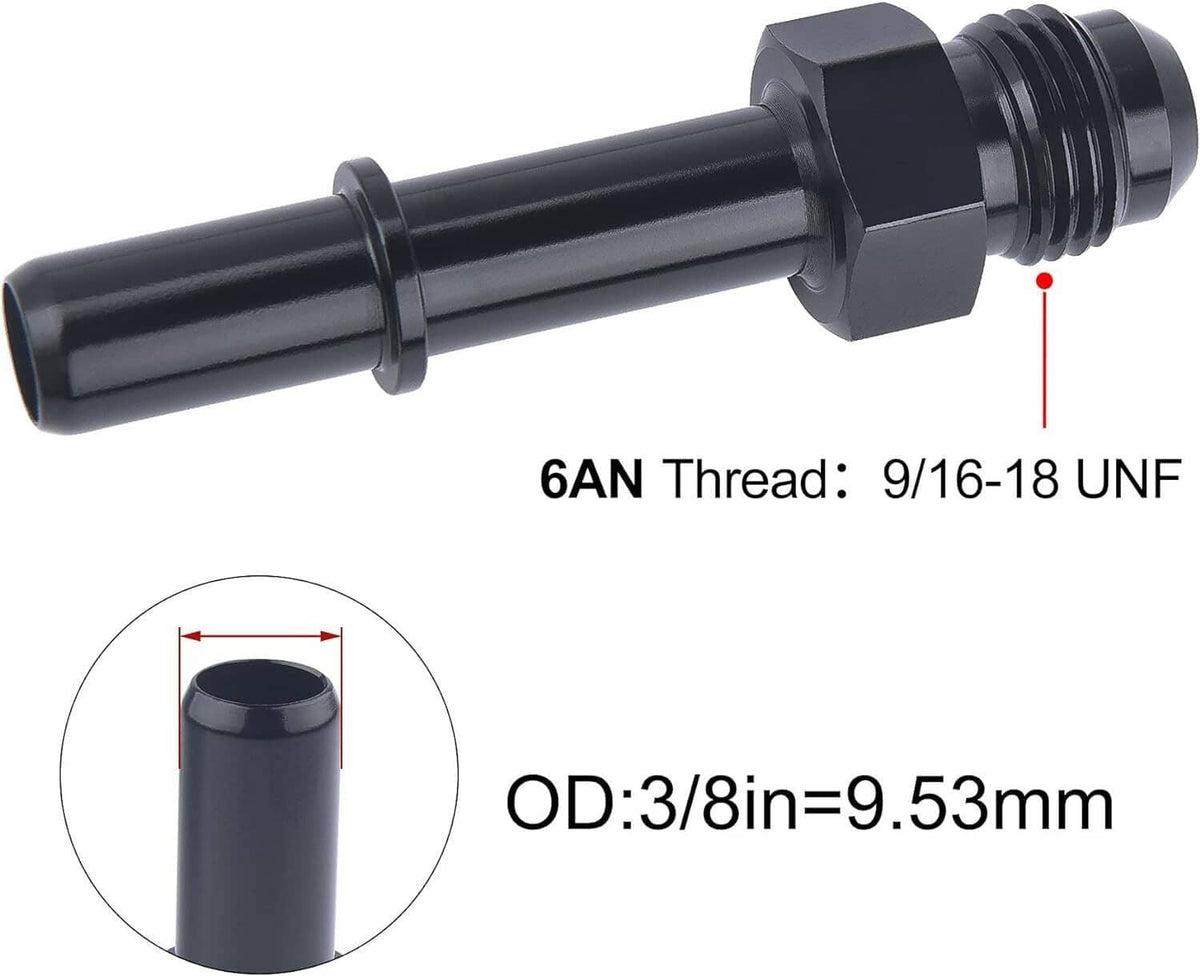 Bethesda Industrial 20FT 6AN 3/8" E85 PTFE LS Swap EFI Fuel Line Fitting Nylon Braided Fuel Kit New