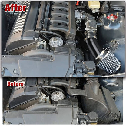 Bethesda Industrial Automotive 3" Universal Cold Air Intake Kit Induction Flow Pipe Kit Aluminium