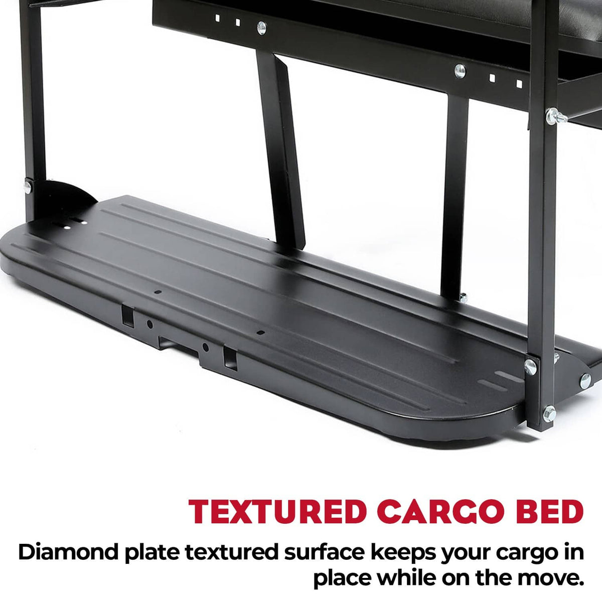 Bethesda Industrial Golf Cart Flip Folding Rear Back Seat Kit Black For EZGO Marathon Pre-1994