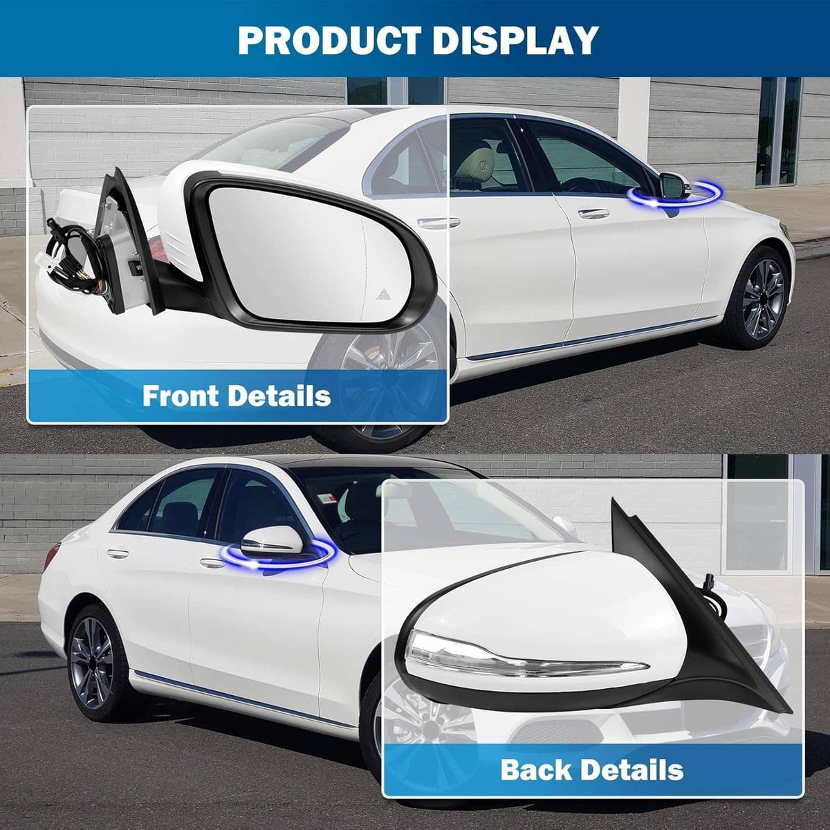 Bethesda Industrial Right Side Mirror Heated Blind Spot Fits For 2016-2021 GLC Class GLC300 Mercedes