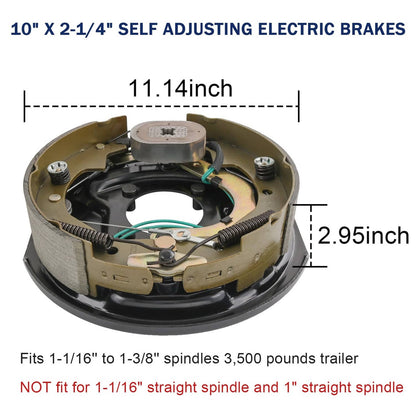 Bethesda Industrial NEW Electric Trailer Brake 10" x 2-1/4" & 5 on 4.5" Hub Drum Kit for 3500 lbs