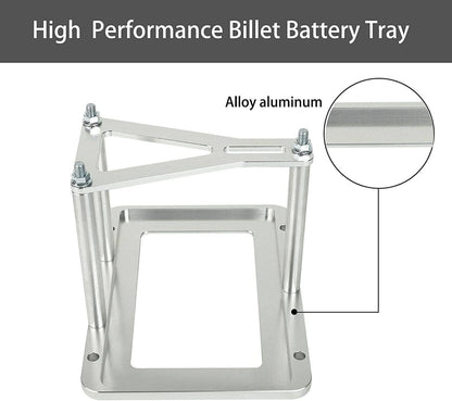 Bethesda Industrial Billet Battery Tray Hold Down Trunk Relocation Box Aluminum Racing Mount 551181