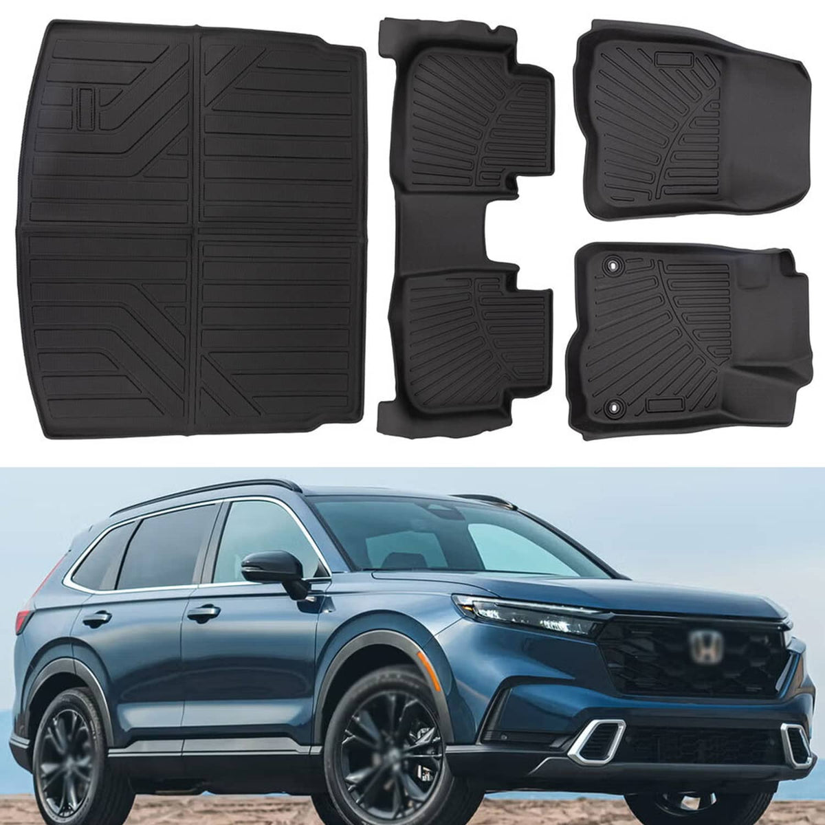 Bethesda Industrial 4Pcs/Set Floor Mats+Cargo Liner Fit for Honda CR-V CRV 2023-2025 TPE Rubber New