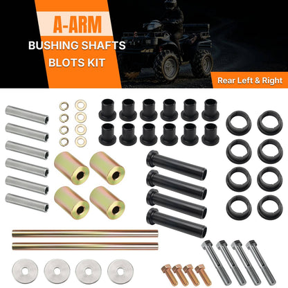 Bethesda Industrial Rear Left & Right A-Arm Bushing Shafts Blots Kit for 03-10 Polaris Sportsman 500