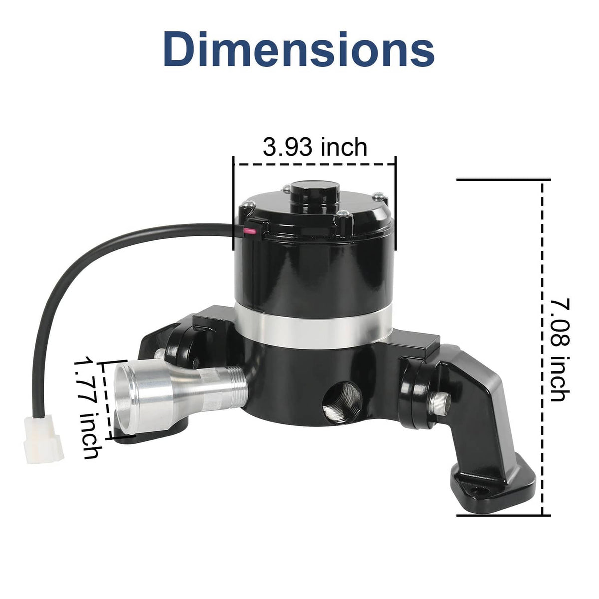 Bethesda Industrial Black Big Block Chevy Electric Water Pump 390 427 454 EWP BBC High Volume Flow