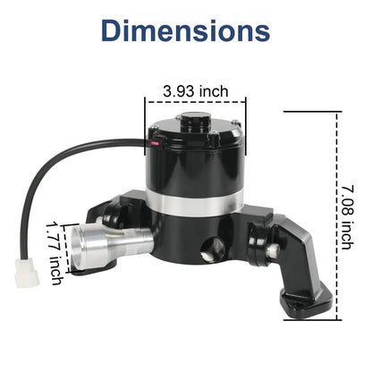 Bethesda Industrial Black Big Block Chevy Electric Water Pump 390 427 454 EWP BBC High Volume Flow