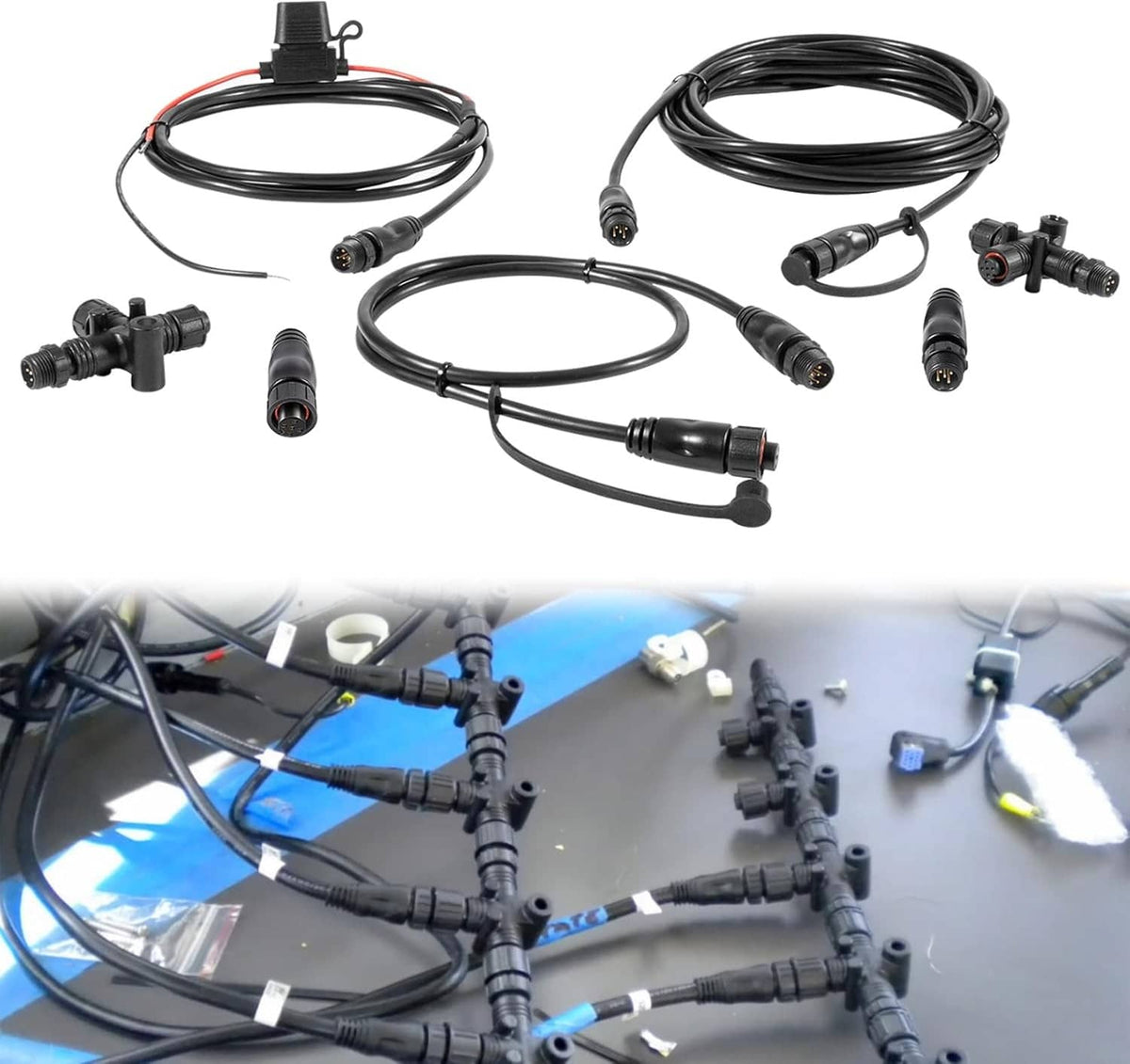 Bethesda Industrial 124-69 NMEA 2000 Network Starter Kit Replace for Lowrance N2K-EXP-RD-2 Cable Kit