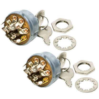 Bethesda Industrial 2PK Ignition Starter Key Switch w/ 2 Keys for AYP Husqvarna 140301 532140301