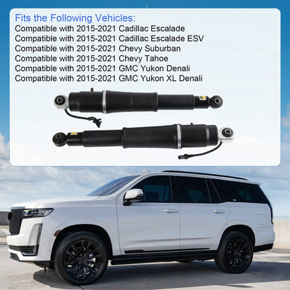 Bethesda Industrial Pair REAR Air Shock Absorbers for 2015-20 Escalade Suburban Tahoe Yukon 84176675