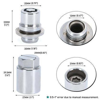 Bethesda Industrial Alloy Wheel Lock Lug Nut Set For Anti Theft For Toyota and Lexus 00276-00900