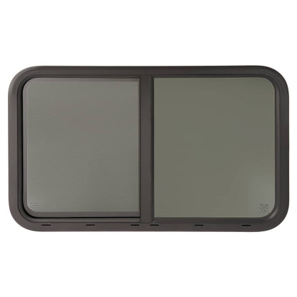 Bethesda Industrial 35"W x 22"H RV Window Horizontal Slider W/ Screen Trim Ring For RV Cargo Trailer
