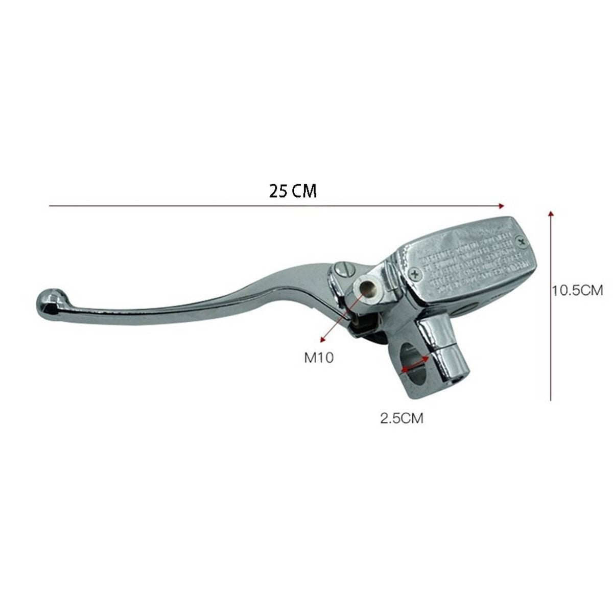 Bethesda Industrial 1" Left Motorcycle Handlebar Hydraulic Brake Master Cylinder lever Chrome(25MM)