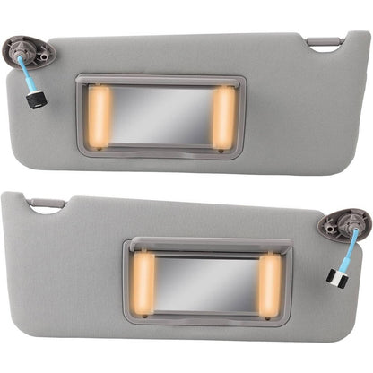 Bethesda Industrial 2x Gray Sun Visor w/ Light & Mirror Set For 2008-2017 Honda Accord 83280TA5A51ZA