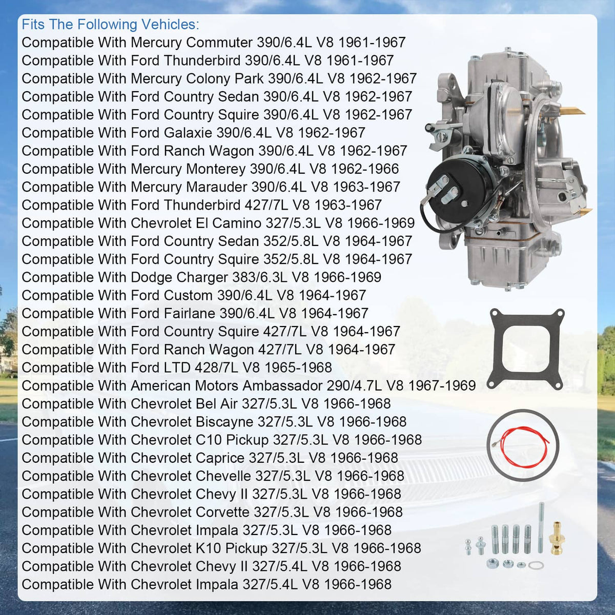 Bethesda Industrial 4 Barrel 600 CFM Street Warrior Electric Choke FITS FR-80457SA Polished