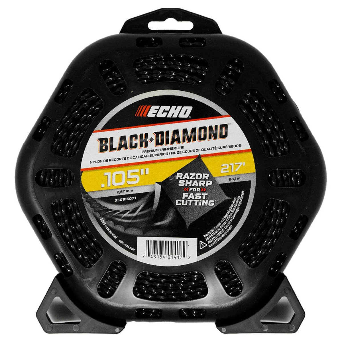 Bethesda Industrial (6) Genuine OEM Echo 330105071 Trimmer Line 217ft Donut .105 Black Diamond